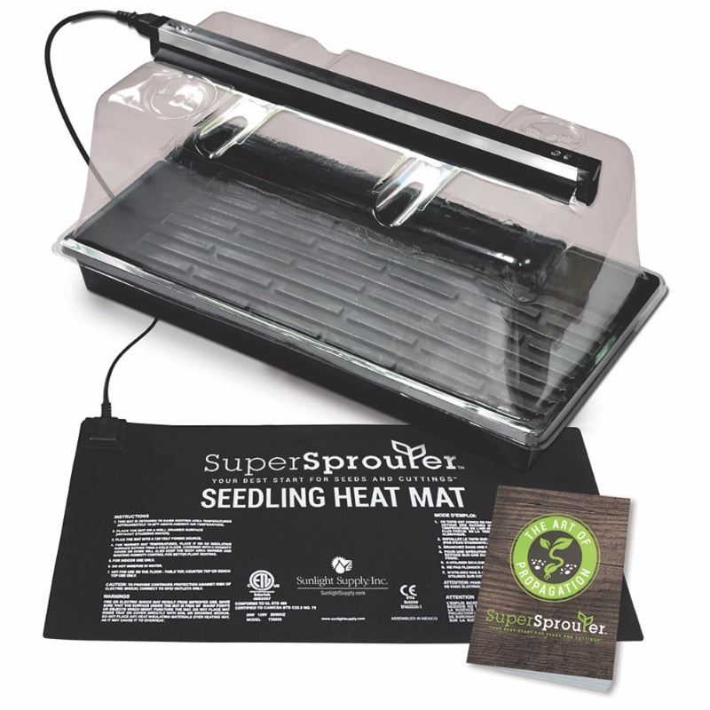 Super Sprouter Premium Heated Propagation Kit, For Seedlings and Cuttings Hydroponic System
