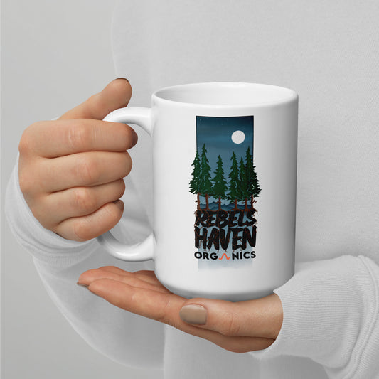 White glossy mug